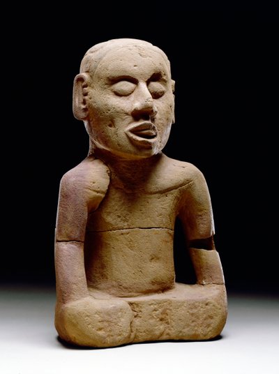 Seated Male Figure by Mississippian culture